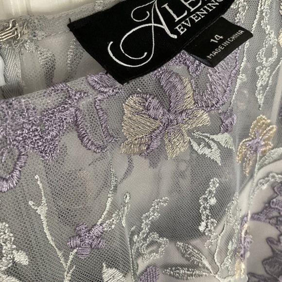 NWT Alex Evenings Short Embroidered Dress - Size 14 - Picture 7 of 12